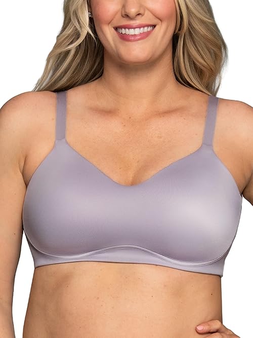 Vanity Fair Women's Beauty Back Smoothing Wireless Bra, Comfort and Support, Simple Sizing Available S-3XL, Lavender Mist
