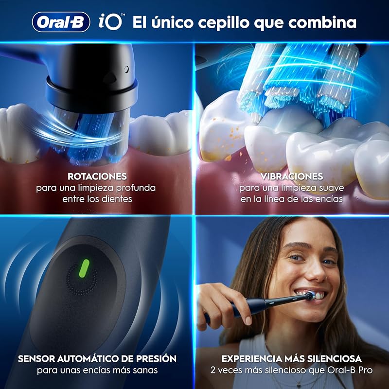 iO 2 Cepillo de Dientes Eléctrico con 1 Cabezal, Azul Mar