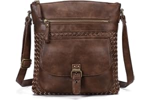 KouLi Buir Crossbody Purses for Women - PU Leather Shoulder Handbags Sling Bag Crossboby Bags Medium Multi Pockets