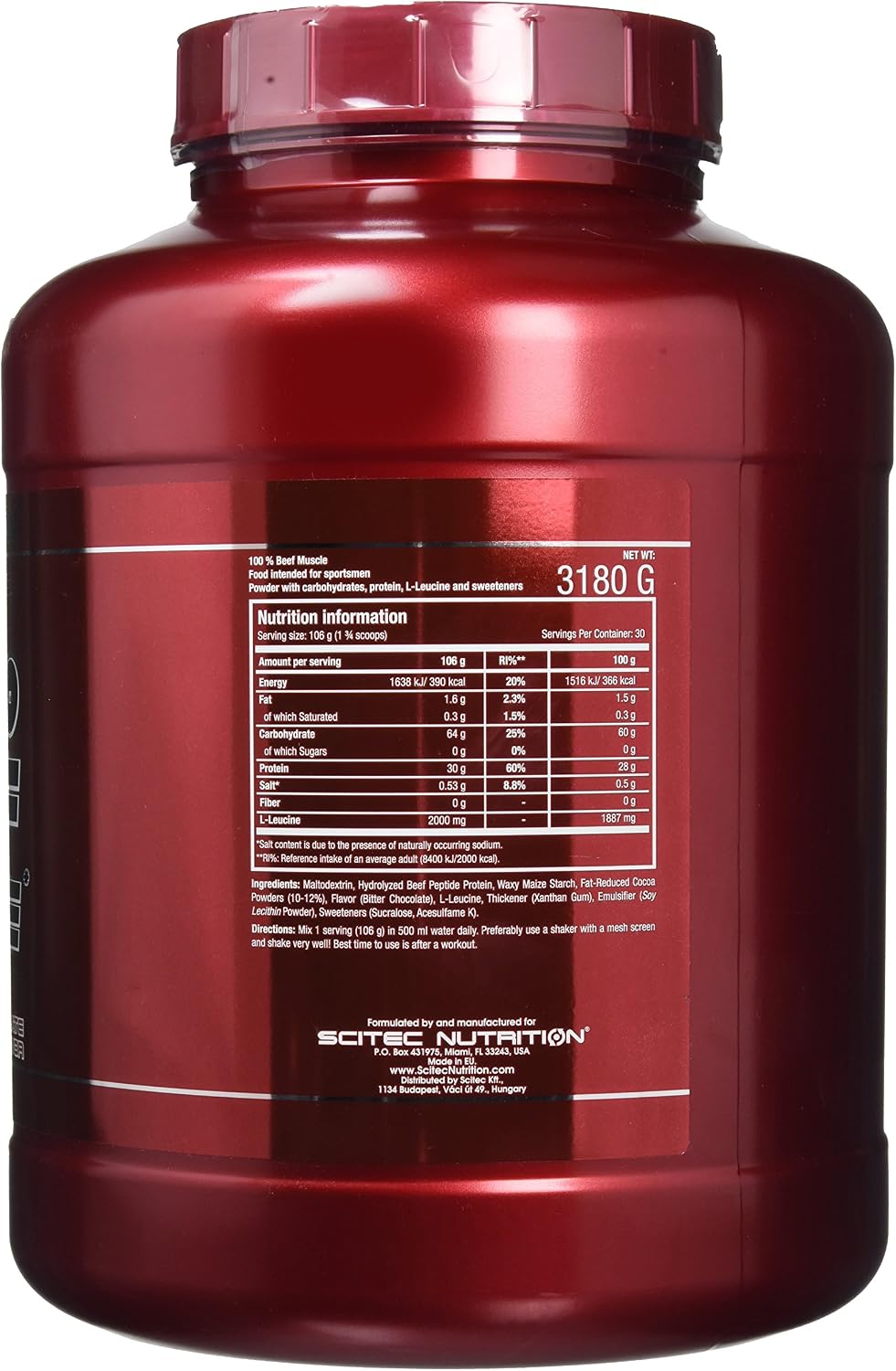 100% Beef Muscle 3180g Rich Chocolate - Image 4