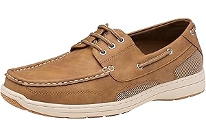 Vostey Men's Loafers & Slip-ons 3-Eye Boat Shoes Men Comfortable Casual Loafers for Men
