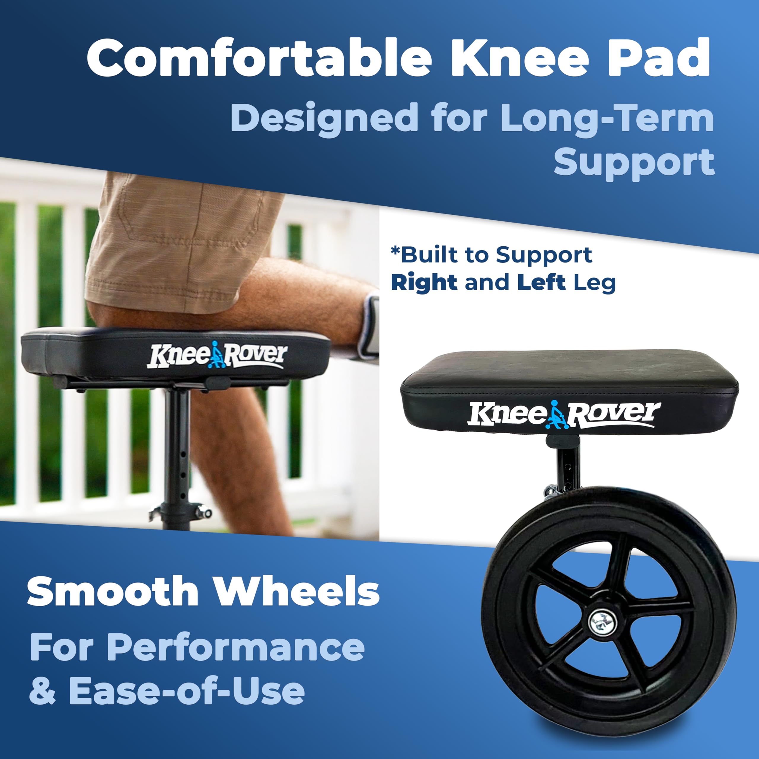 KneeRover Ultra Knee Walker Lightweight Economy Steerable Knee Scooter for Adults for Foot Surgery Broken Ankle Foot Injuries - Knee Rover Scooter for Broken Foot Injured Leg with Basket Gray