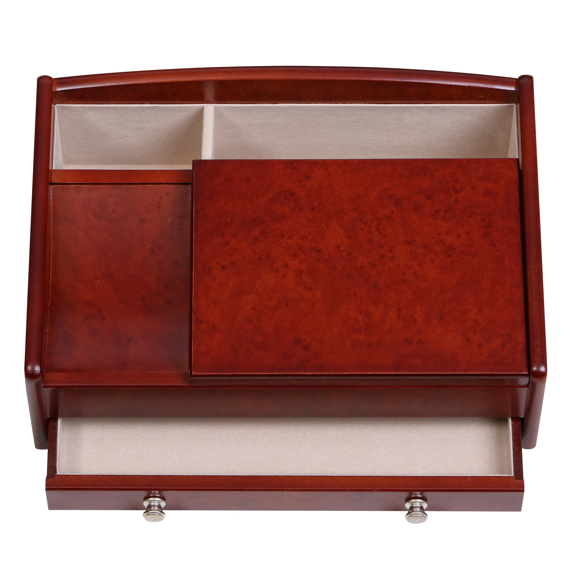 Mele Co. Davin Men's Wooden Dresser Top Valet in Dark ...