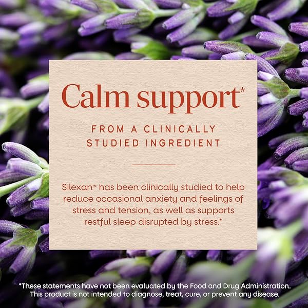 NATURE’S WAY CALMAID LAVENDER OIL SUPPLEMENT FOR CALM & STRESS SUPPORT*, CLINICALLY STUDIED SILEXAN LAVENDER OIL, NON-DROWSY, DAILY SOFTGELS, 30 COUNT