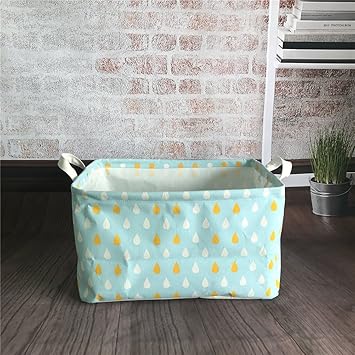 Inwagui Faltbar Leinen Wäschekorb Stoff Haushalt Organizer Korb Wäschesammler Wäschesack Kleiderschrank Organizer 39* 25* 22c