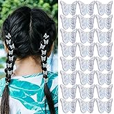 24 Pcs Small Butterfly Hair Clips Sparkly Colorful Butterfly Clips for Hair for Girls Women Glitter Color Cute Small Hair Clips for Girls Tiny Claw Clips