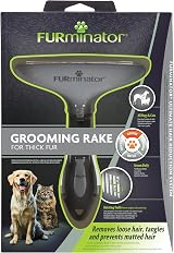 FURminator Grooming Rake for Cats and Dogs with Ergonomic NonSlip Handle view 2
