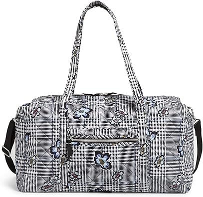 vera bradley black quilted duffle bag
