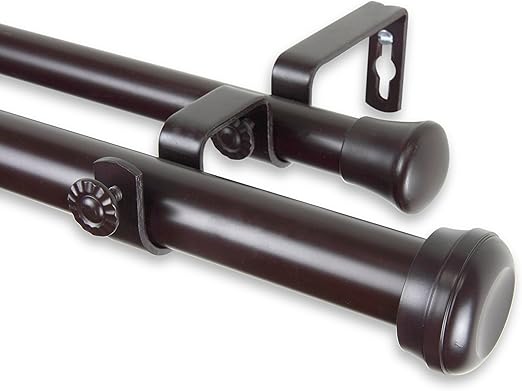 Amazon Com Rod Desyne 1 Rosen Double Curtain Rod 120 170 Inch