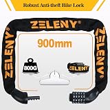 ZELENY Bike Lock with 3ft Chain 5-Digit Combination High Security view 5