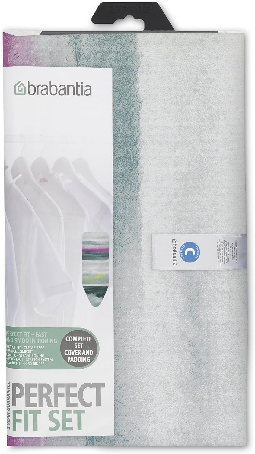 Brabantia Ironing Board Cover C 124 X 45cm Complete Set Cotton Morning