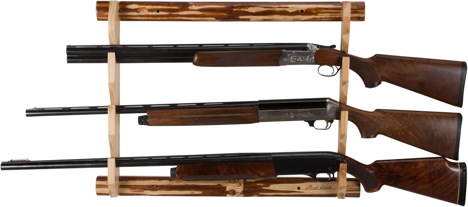 Rush Creek Creations 37-0099 Rustic Gun Wall Rack : Gun Cabinets : Sports & Outdoors