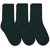 Jefferies Socks Boys' School Uniform Ribbed Crew Dress Socks 3 Pack