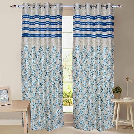 Buy Pardaonline Jacquard Fabric Floral Designer Window Eyelet