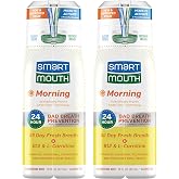 SmartMouth Activated B12 Morning Mouthwash, Fresh Breath, 16 fl oz, 2-Pack | Dual-Solution Zinc-Activated Morning Rinse with Vitamin B12 and L-Carnitine for All-Day Fresh Breath, Sugar &amp; Alcohol-Free