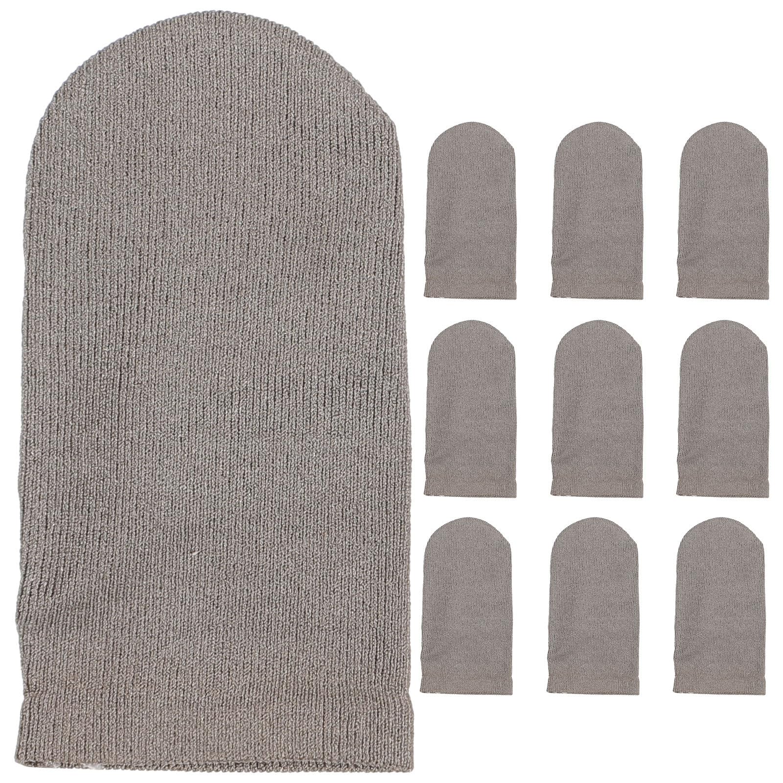 Veemoon 10pcs Mobile Game Nylon Finger Gloves, Pro Gaming Finger Sleeves Anti-Sweat Thumb Sleeves Breathable Thumb Gloves - Sweat-Absorbent and Breathable, Protects Screen, Men Women