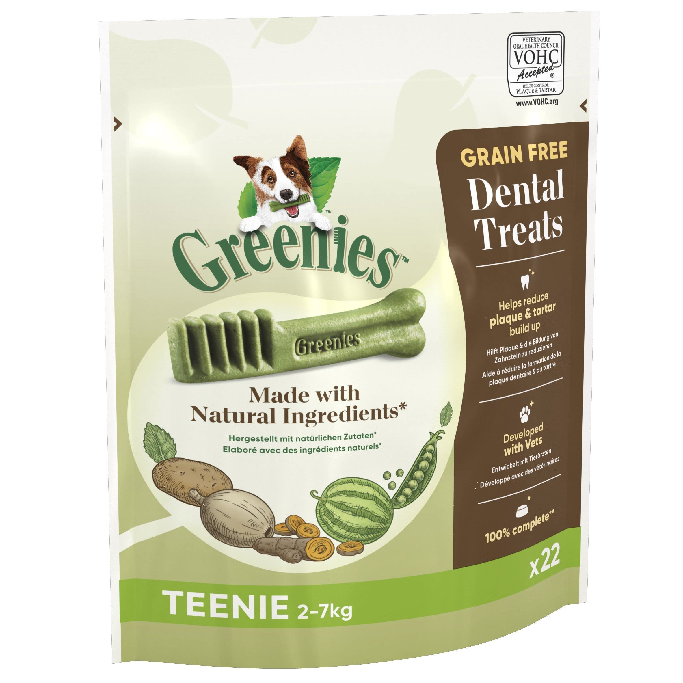 GREENIES Daily Grain-Free Teenie Dog Treats – The Smart Dental Treat – 132 chews