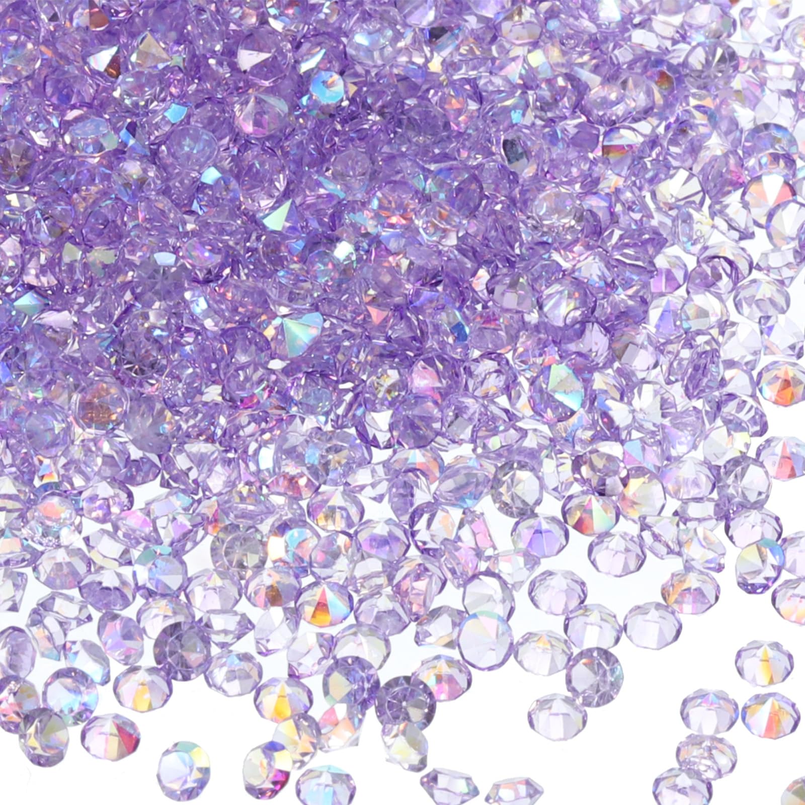 M METERXITY 14000 Pack Wedding Table Scatter Confetti Crystals Acrylic Diamond Vase Filler Gems Apply to Table/Centerpiece/Decor/Bridal (3mm Purple AB)