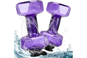 CARPERIPHER Aquatic Dumbbells Water Weights 2Pcs Water Aerobic Exercise PE Dumbbell Pool Resistance, Water Aqua Fitness Barbells Hand Bar Exercises Equipment for Weight Loss, Pool/Home Exercise Set