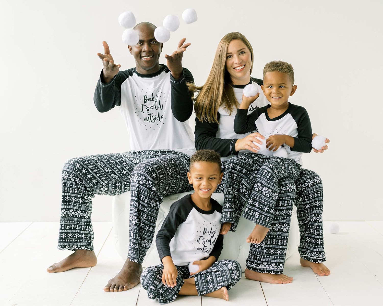 Our Family Pjs Matching Family Christmas Pajama Sets, Fleece Snowman at  Men’s Clothing store