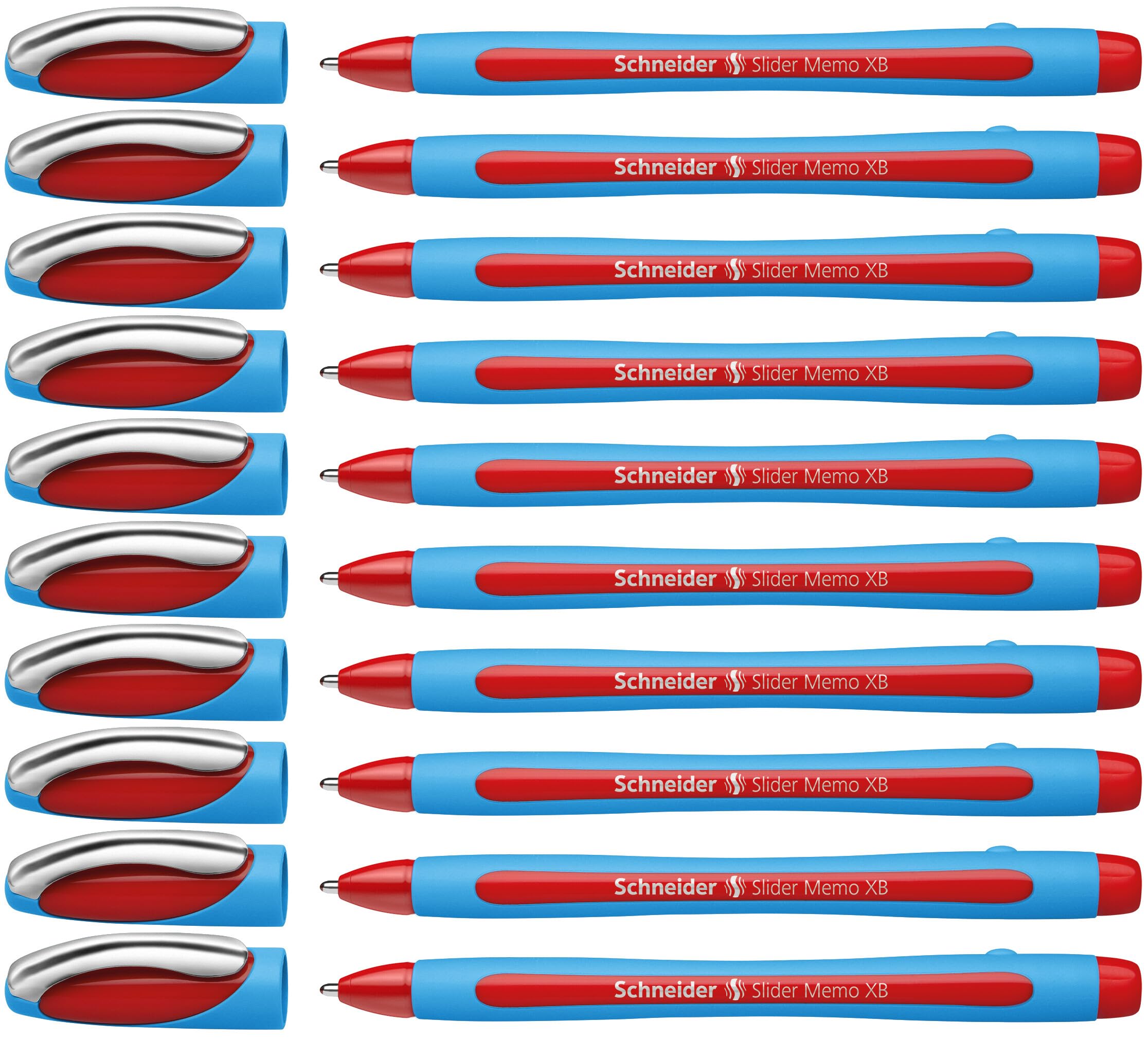 Schneider Slider Memo XB 150202 Ballpoint Pen Red Pack of 10