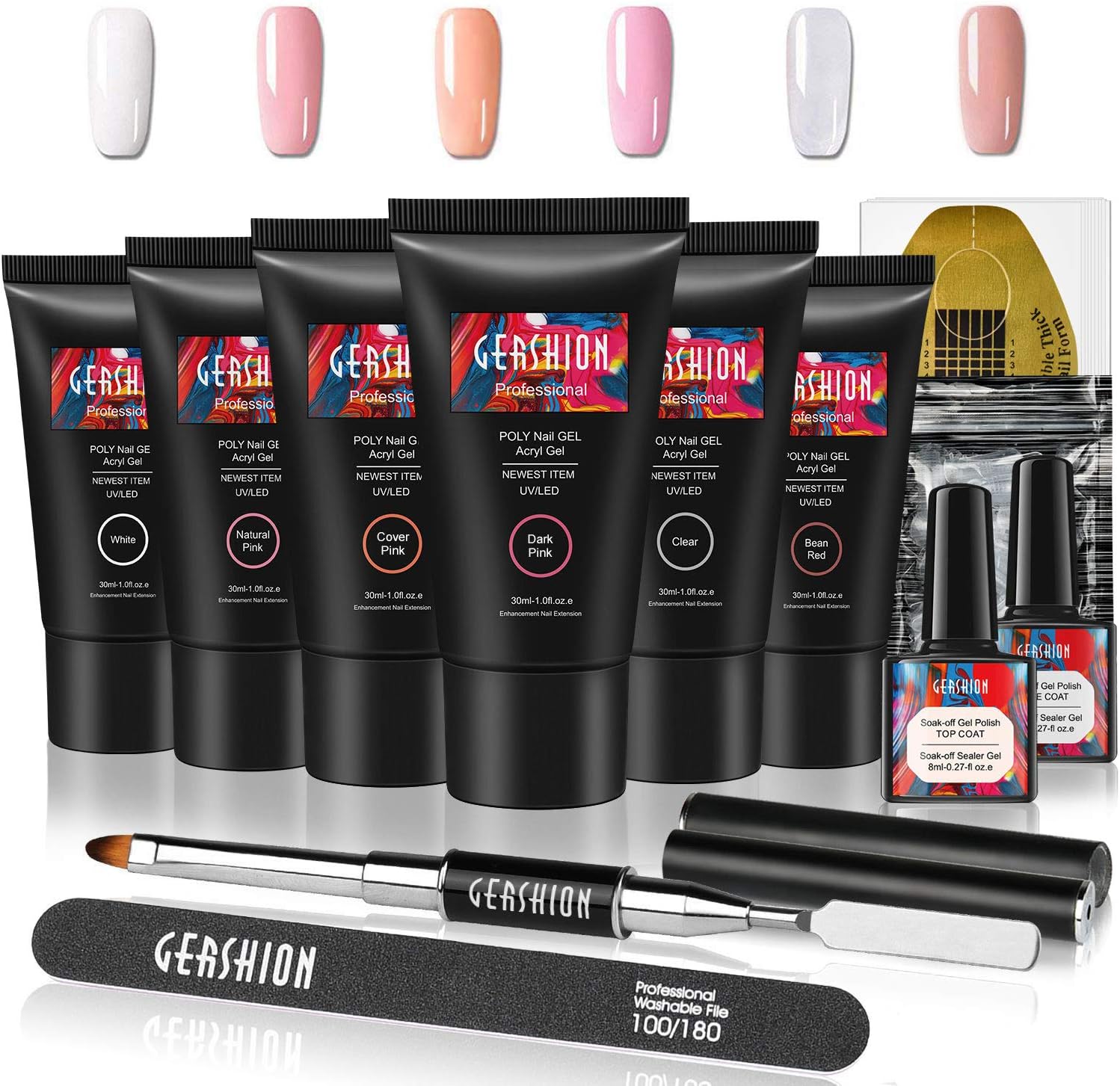 Gershion Poly Nail Gel Kit 30ml，Poly 