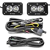 Baja Designs S2 Pro Black Flush Mount LED Auxiliary Light Pod Reverse Kit (Work/Scene; Clear)