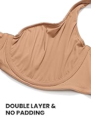 DOBREVA Women's Unlined Balconette Bra Underwire