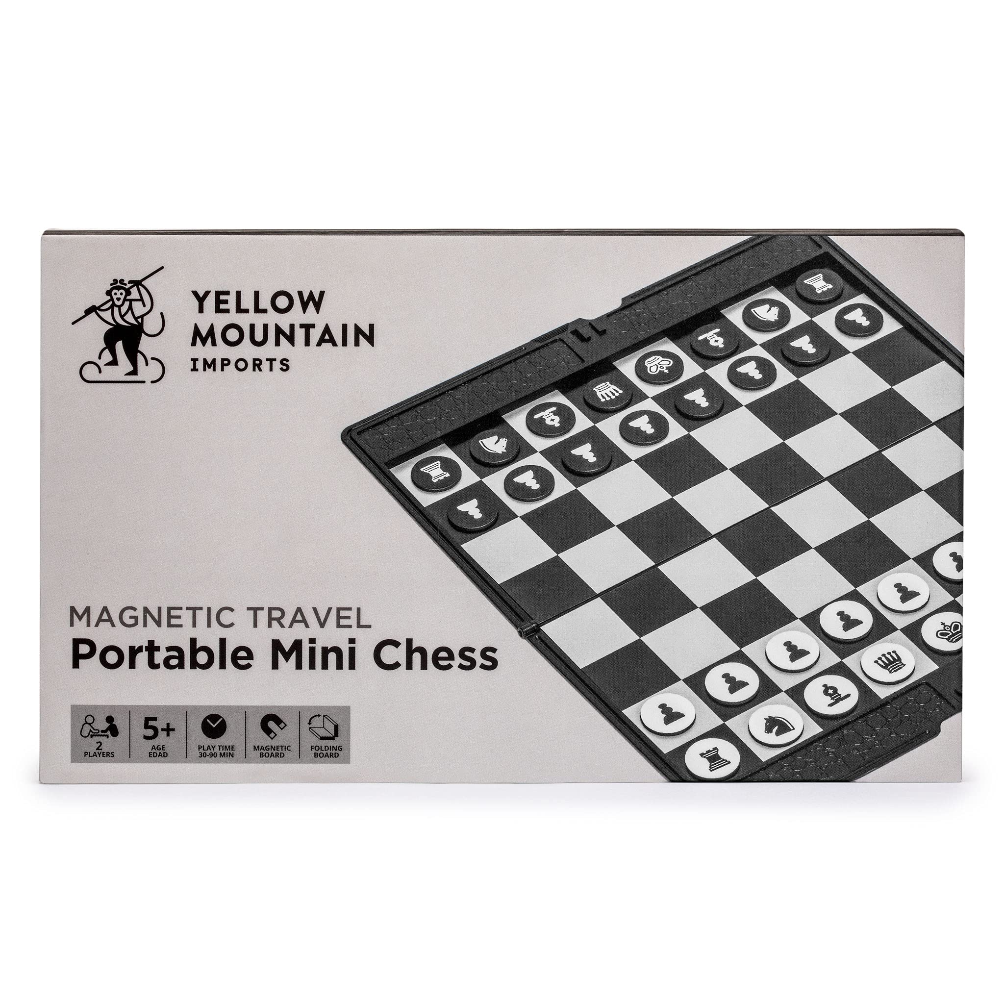 Yellow Mountain Imports Magnetic Travel Foldable Chess Wallet Set (7.9-Inch) - Portable & Perfectly Travel-Size