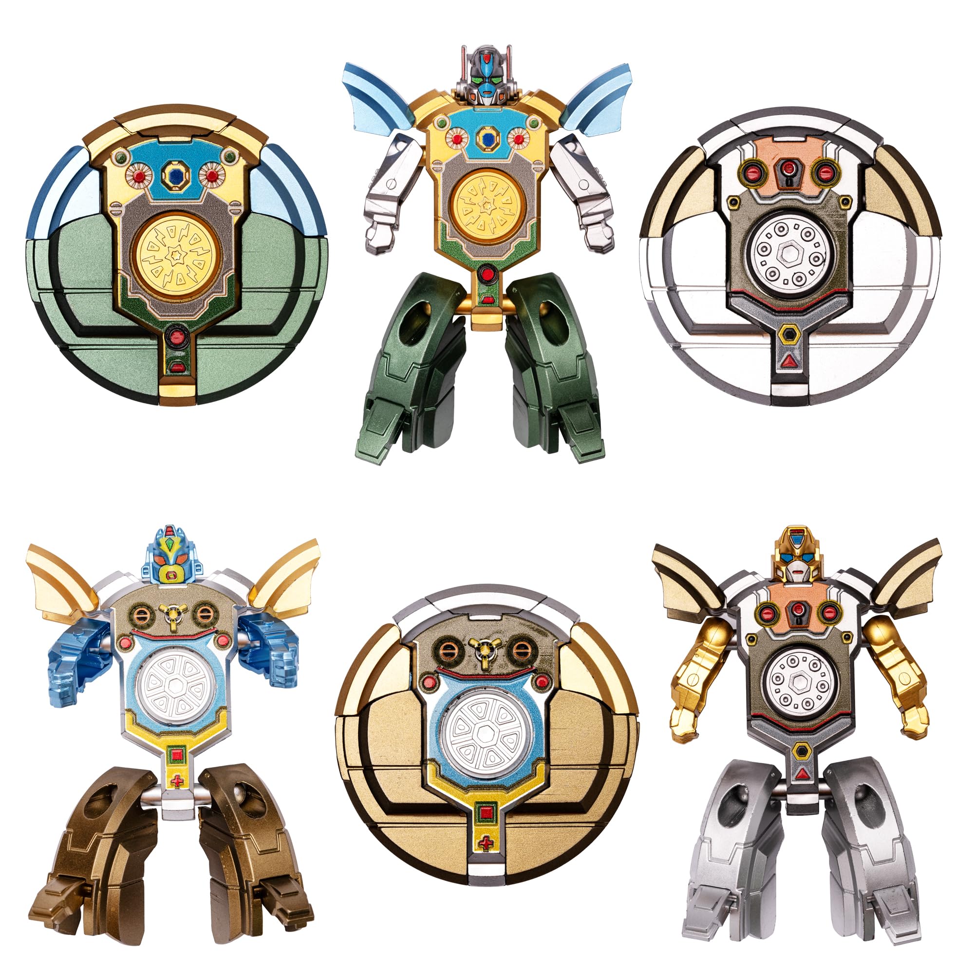 Transformable Robot Fidget Spinner Toys, 6 Pack Deformable Fidget Spinners for Kids Party Favor Fingertip Gyros for Christmas Stocking Stuffer Bulk Gifts Kids Classroom Prizes