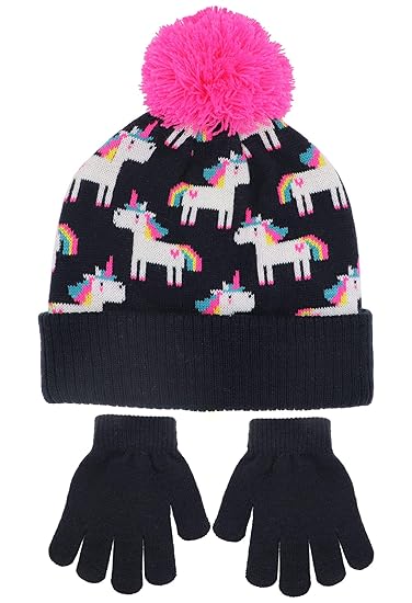 toddler black hat and gloves