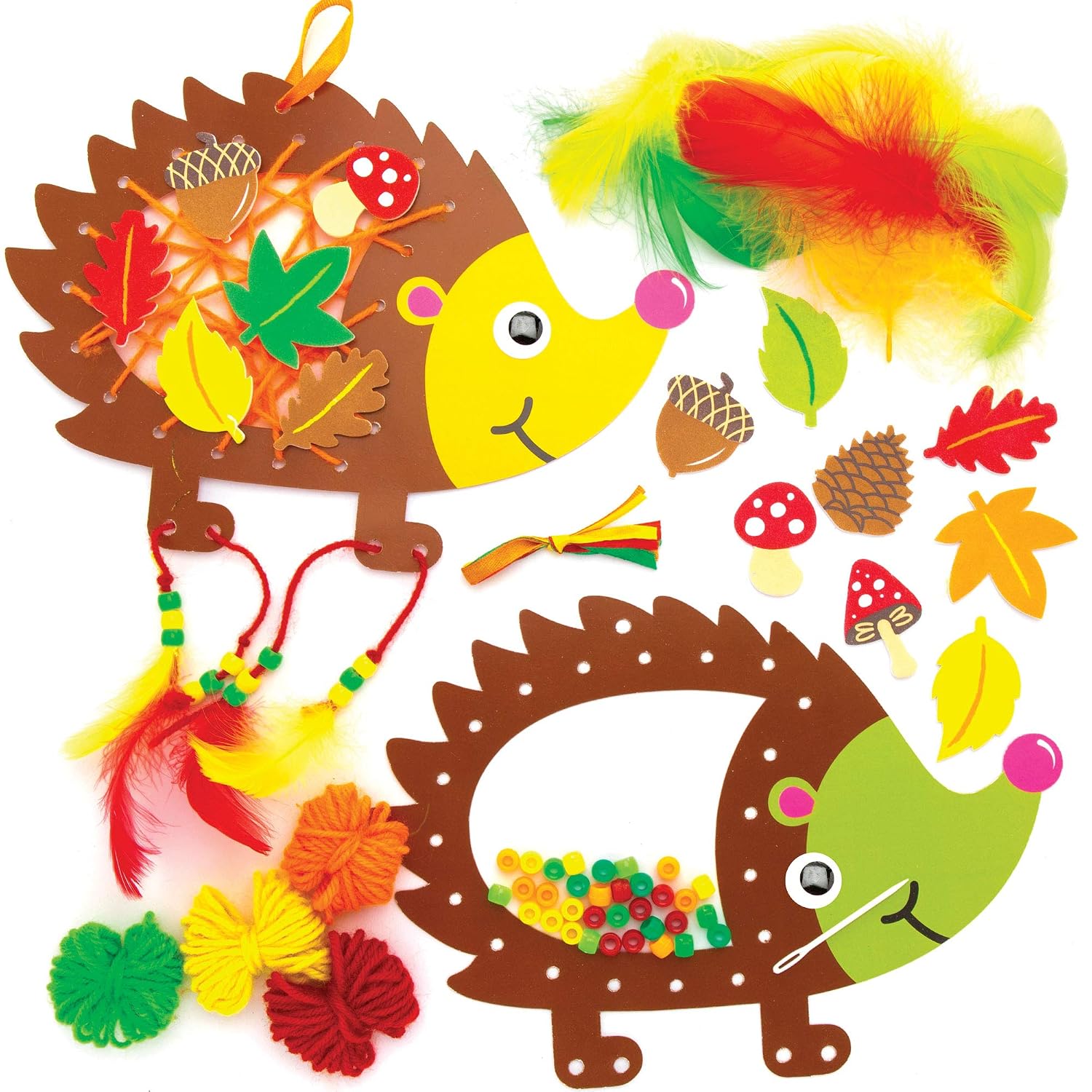 Baker Ross Hedgehog Dreamcatcher Kits, Arts and Crafts for Kids (Pack of 4), Assorted, 29cm