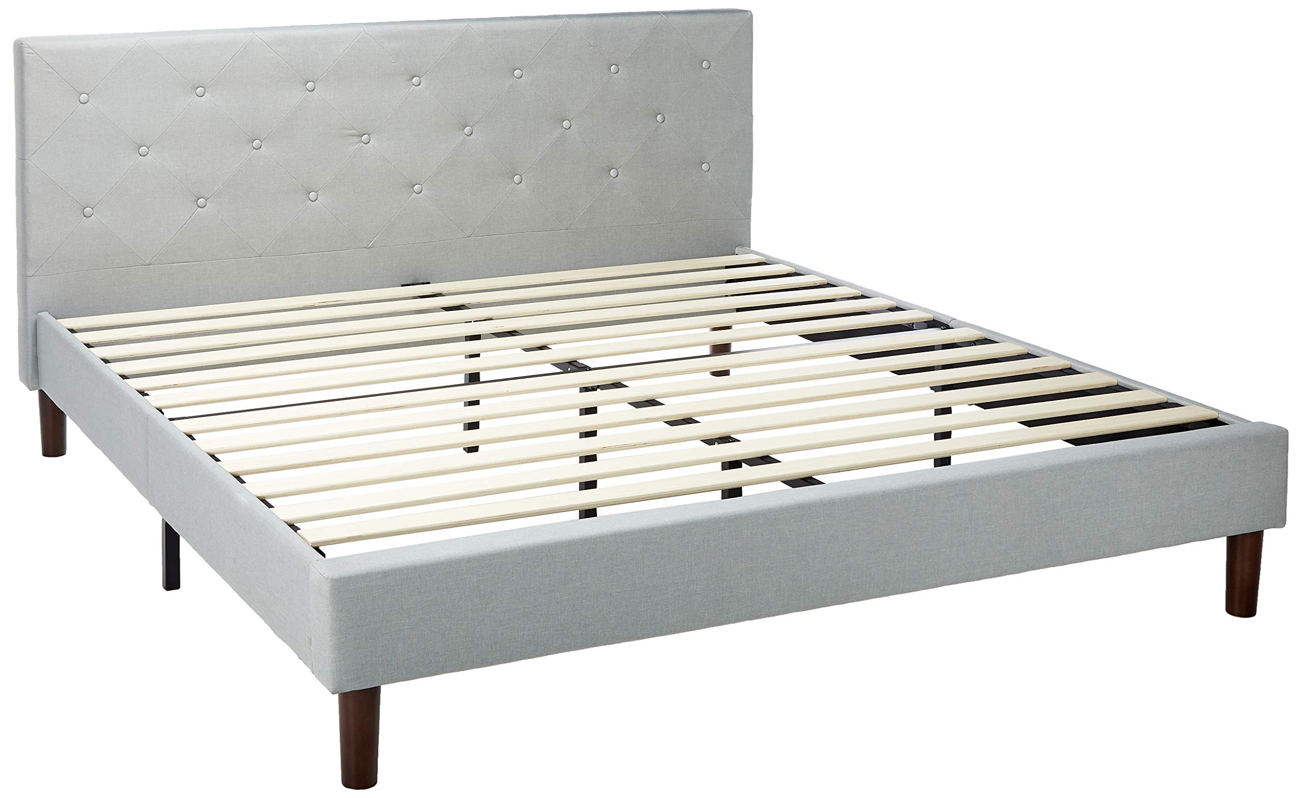 Zinus Shalini Upholstered Diamond Stitched Platform Bed ...