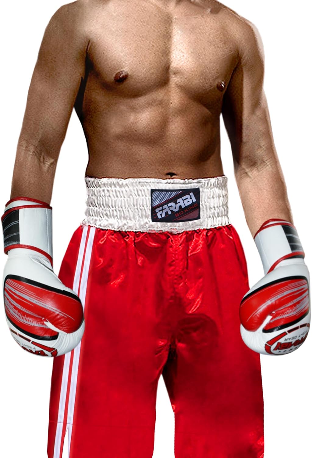 Farabi Pro Boxing Shorts for Boxing Training Punching, Sparring Fitness Gym Kickboxing Equipment Trunks: Clothing