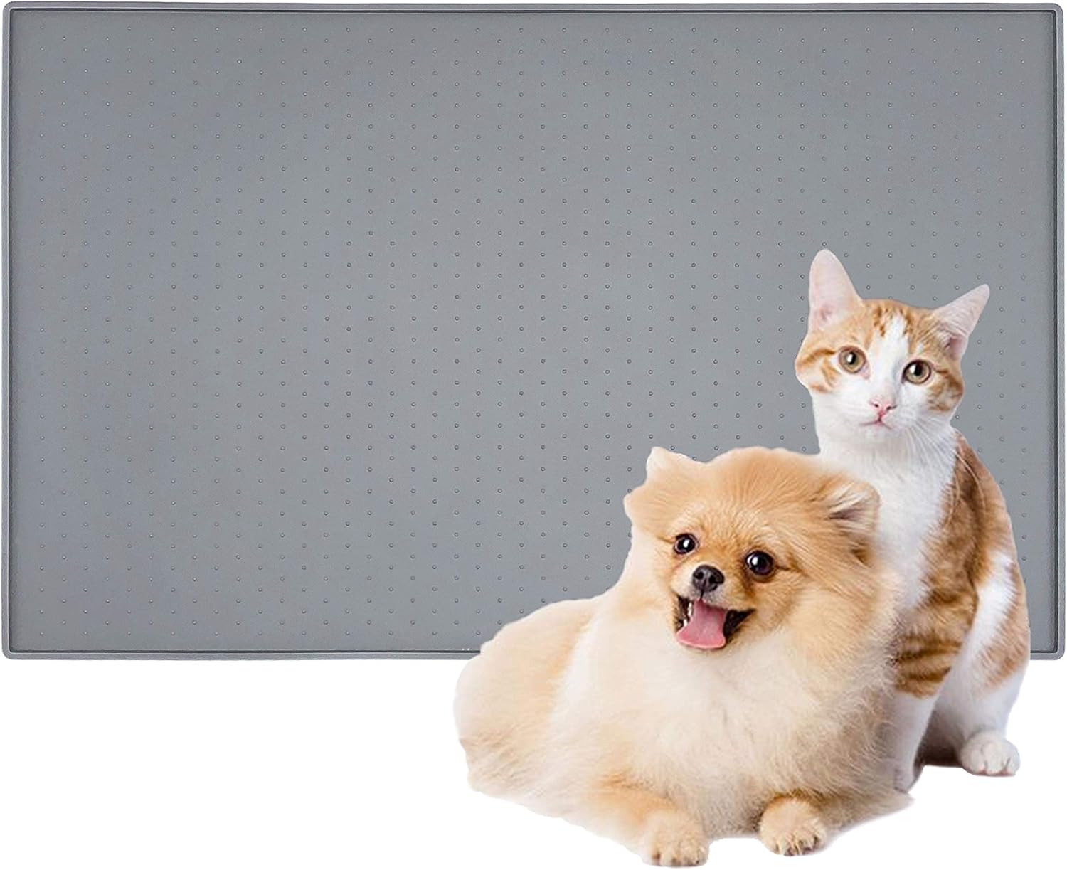 Patas Lague Dog Food Mat,Silicone Dog Bowl Mat,Non Slip Pet Dog Cat Bowl Mats Placemat,BPA Free&Easy Clean