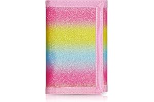 AI-DEE RFID Trifold Canvas Outdoor Sports Wallet for Kids - Front Pocket Wallet with Magic Sticker