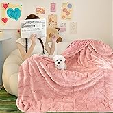 Bcareself Faux Fur Throw Blanket Ultra Soft Plush Fluffy Blanket for Couch, Bed, Sofa - Lightweight Yet Warm Winter Blanket for Women Men - Machine Washable Valentine Gifts 50x60 Inches Pink