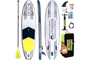 OUTDOORCRUISER OutdoorCrusier Ultra-Portable Inflatable Stand-Up Paddle Board, Lightweight & Stable with Non-Slip Design, Complete SUP Accessories, Durable Drop-Stitch Material