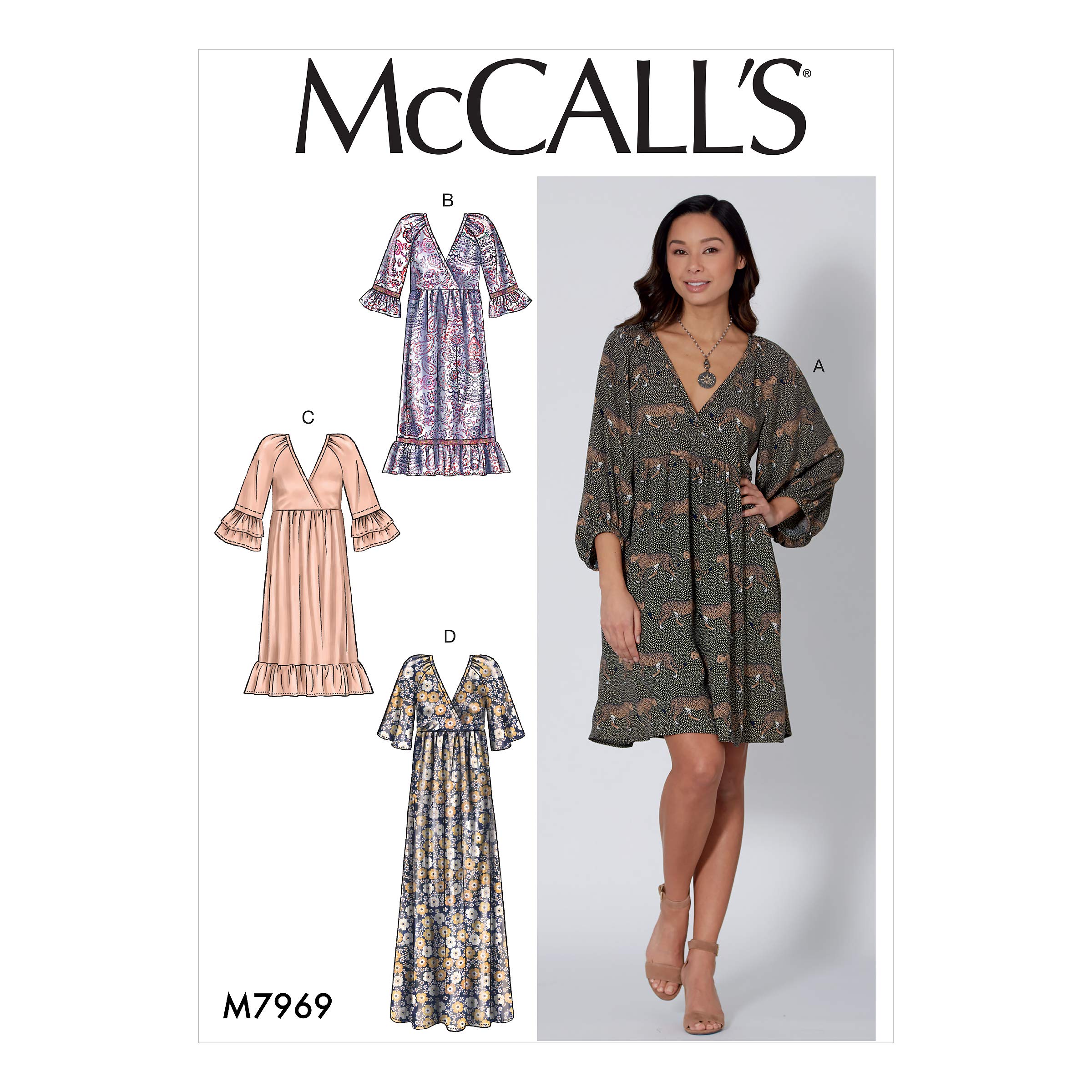 McCall's M7969ZZ-Missess, Dress, Paper, White, Various