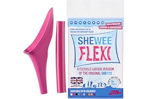 SHEWEE Flexi – The Original Female Urinal – Made in The UK – Reusable, Flexible & Portable Urination Device. Festival, Camping, Car, Hiking Essentials for Women. Stand to Pee Funnel W/Extension Pipe