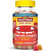 Nature Made Kids First Multivitamin with Omega-3, 70 Gummies | Kids Gummy Multivitamins with Vitamins and Minerals for Daily Nutritional Support, Strawberry, Lemon &amp; Orange Flavors