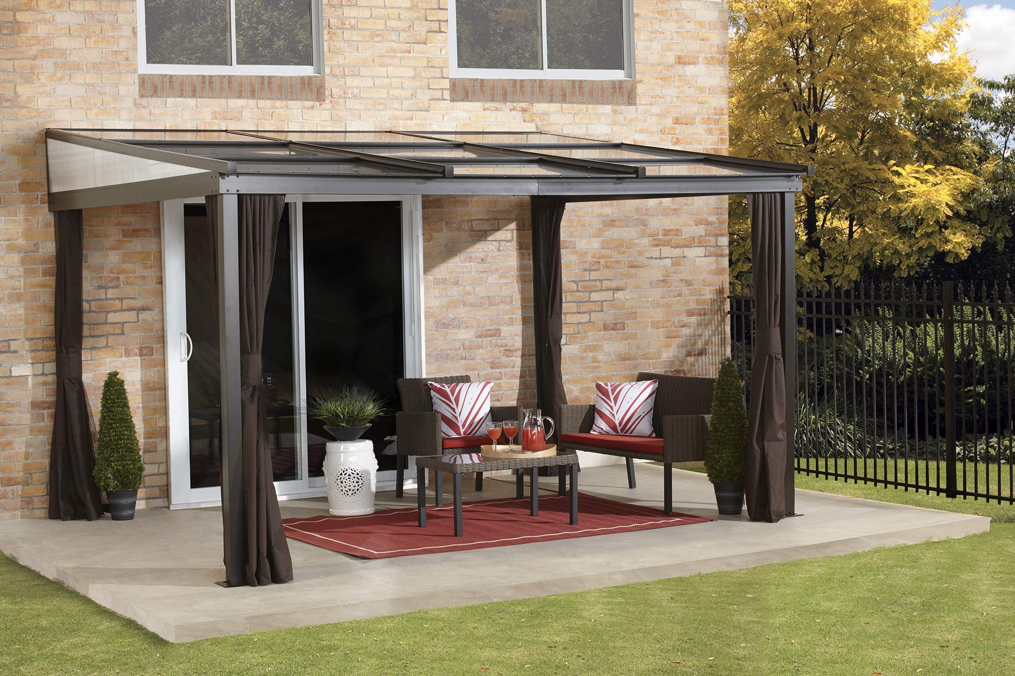 Sojag Outdoor 10 X 12 Budapest Wall Mounted Hardtop Gazebo With