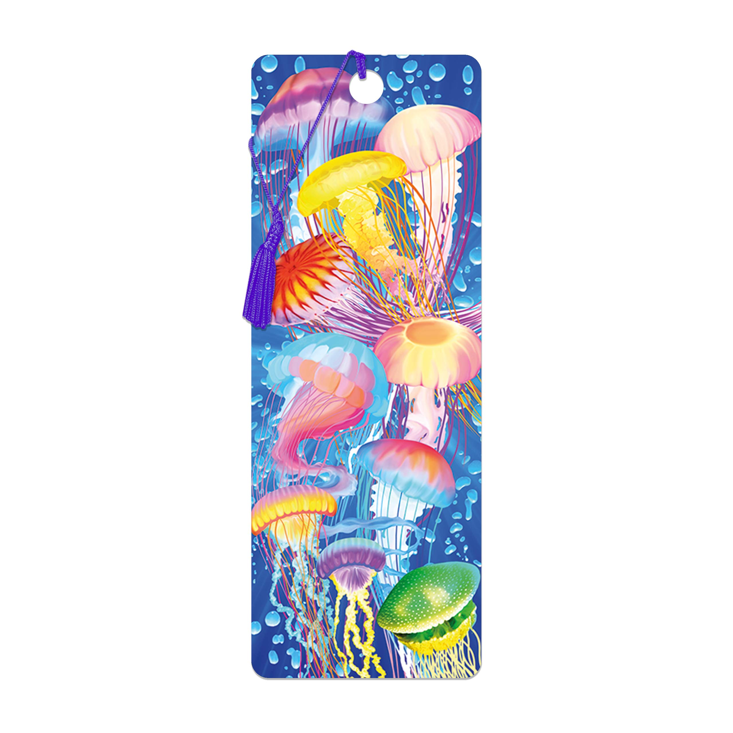3D LiveLife Bookmark - Jelly Jiggle from Deluxebase. A Jellyfish Bookmark with lenticular 3D Artwork Licensed from Renowned Artist Michael Searle