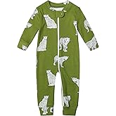 Owlivia Organic Cotton Baby Boy Girl Zip up Sleep 'N Play Pjs, Footless, Long Sleeve