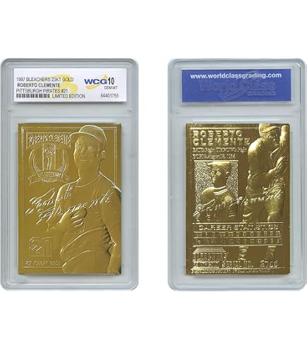 ロベルト・カルロス ジャージーカード 24ct Gold Plated Amazon.com: WCG ROBERTO CLEMENTE 1997 Bleachers Gold Card