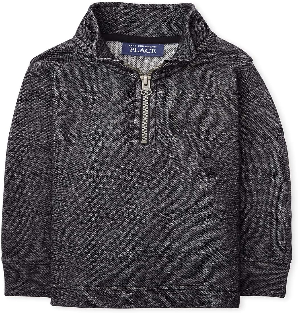 The Children's Place Boys' Toddler Half Zip Mock Neck Pullover: Clothing