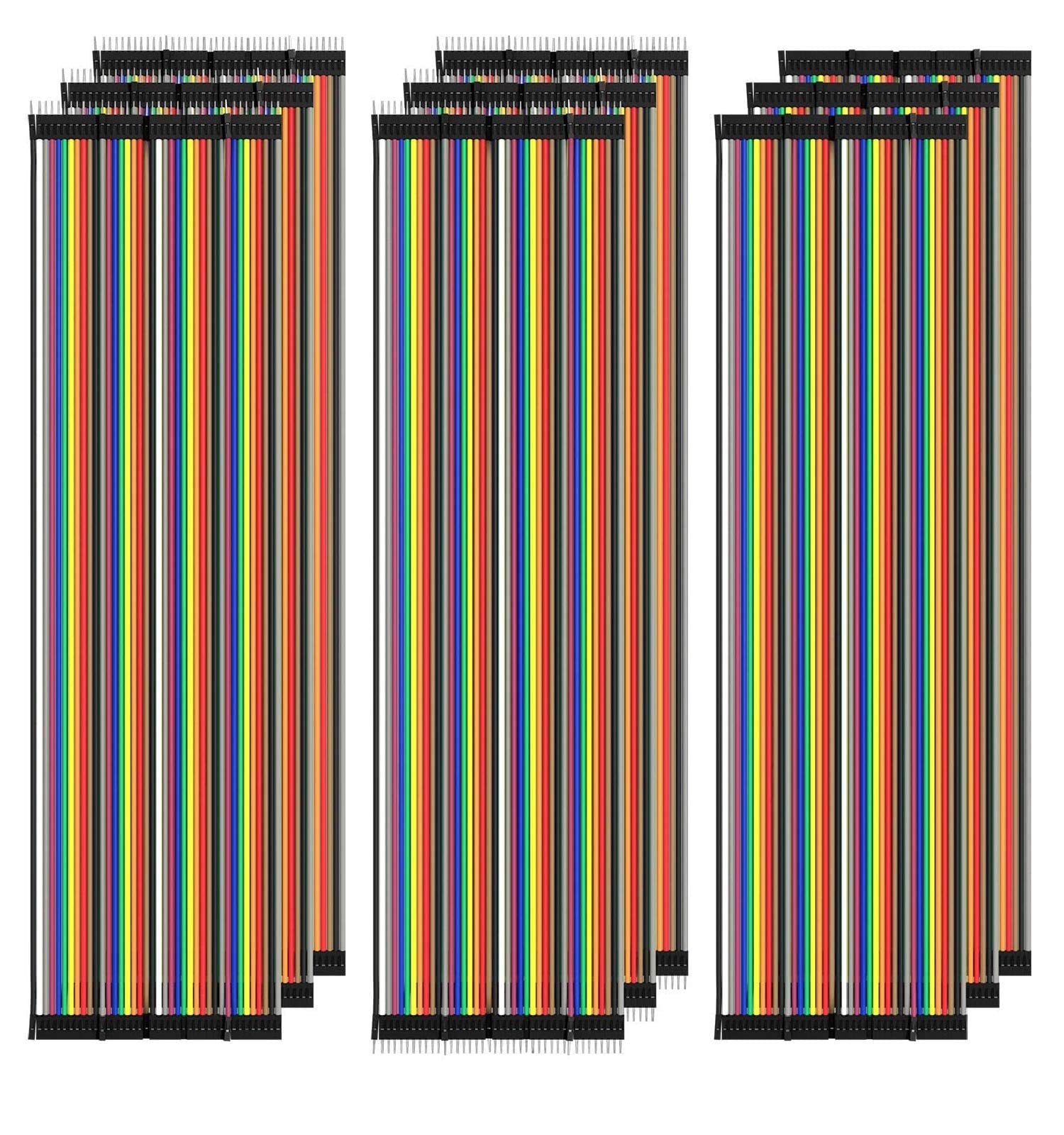 AZDelivery 3 x Jumper Wire Cable Set of 120 pcs M2M / F2M / F2F compatible with Arduino and Raspberry Pi including E-Book!