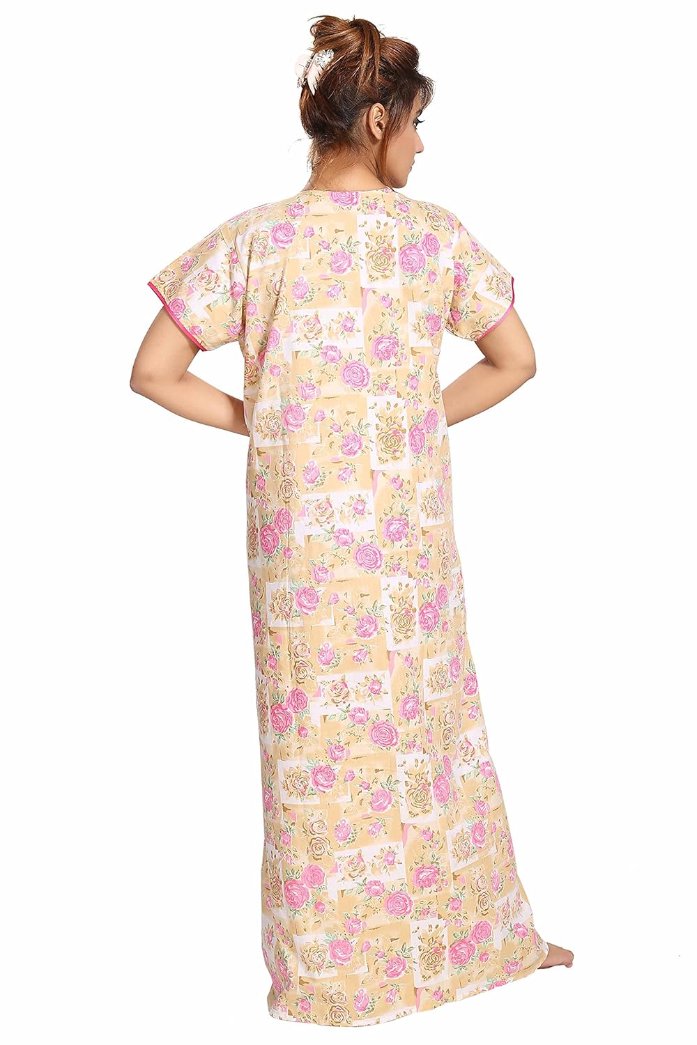 soulemo women's cotton nighty (234, pink, large)