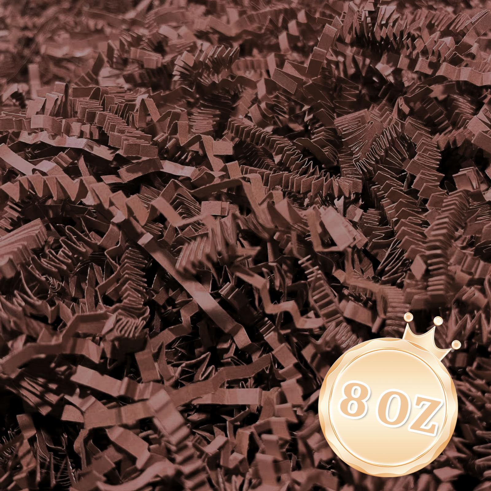 Zankubom 1/2LB Deep Brown Crinkle Cut Paper Shred