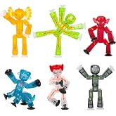 StikBot Zing Monsters, Complete Set of 6 Poseable Monster Action Figures, Includes Giggles, Goblin, Insector, Grim, Aquafang and Kyron